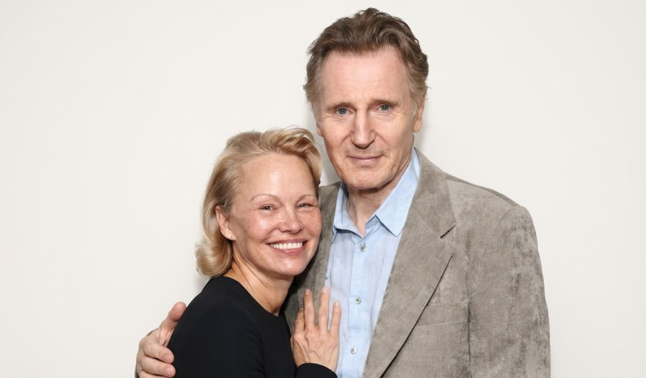 Liam Neeson and Pamela Anderson